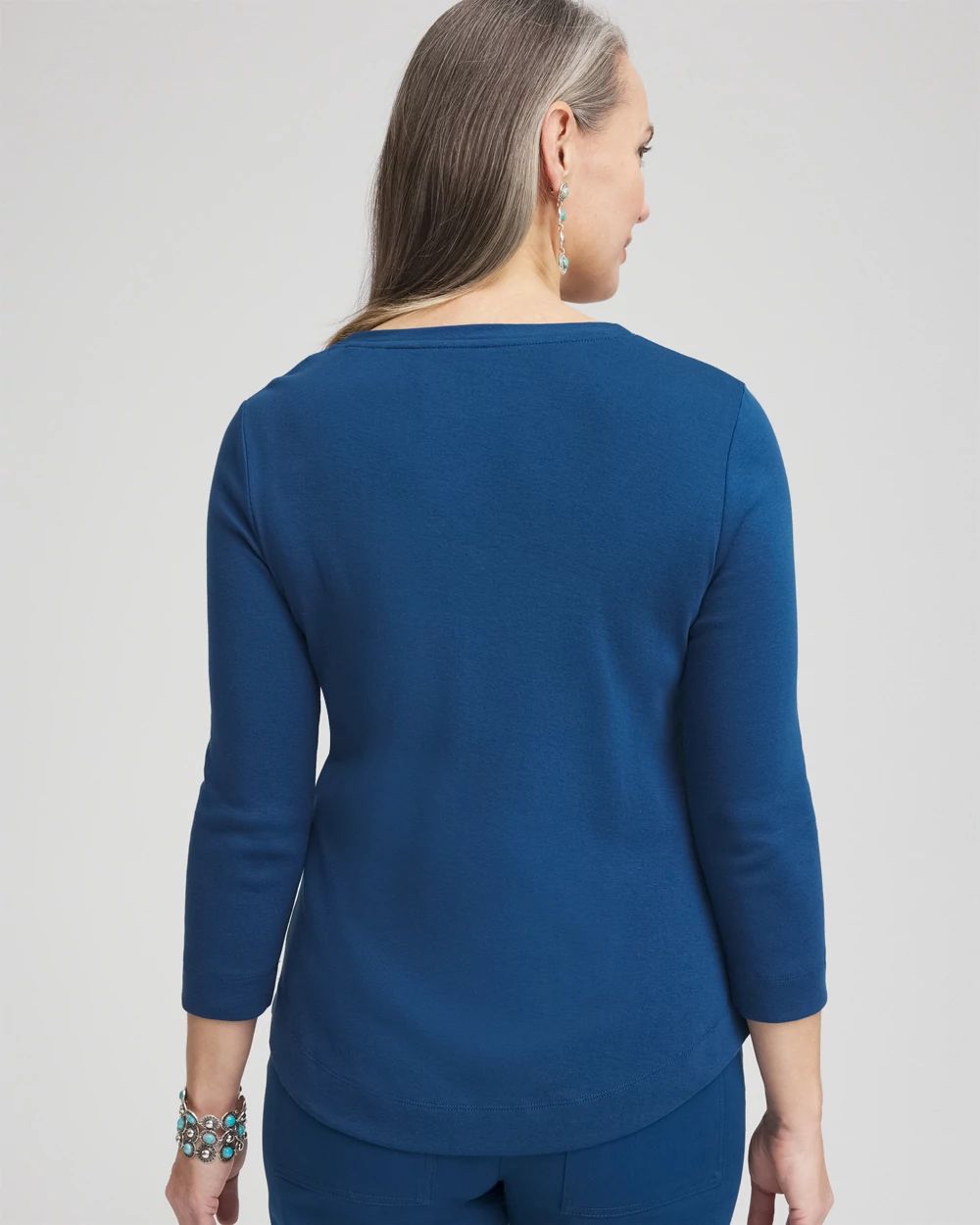 Everyday 3/4 Sleeve V-Neck Tee click to view larger image.