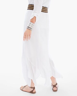 Handkerchief Hem Maxi Skirt