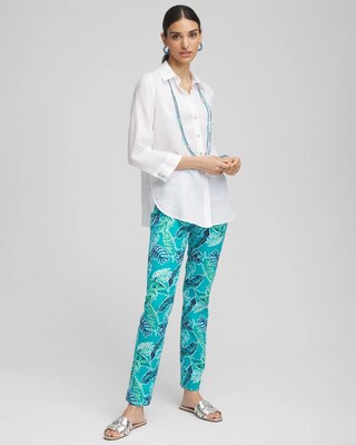 Brigitte™ Tropical  Slim Leg Pants click to view larger image.