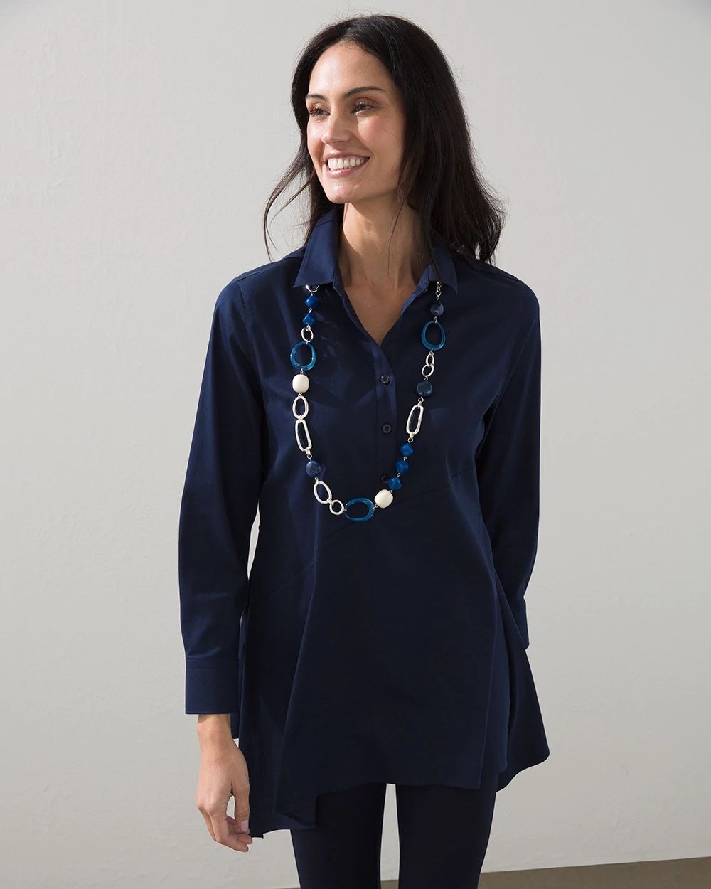 No Iron™ Stretch Asymmetrical Tunic