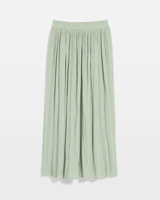 Pull-on Pleated Maxi Skirt click to view larger image.