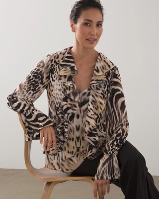 Black Label Ruffle Blouse