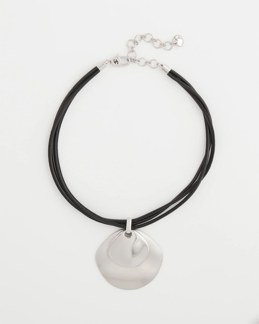 Silver Pendant On Cord