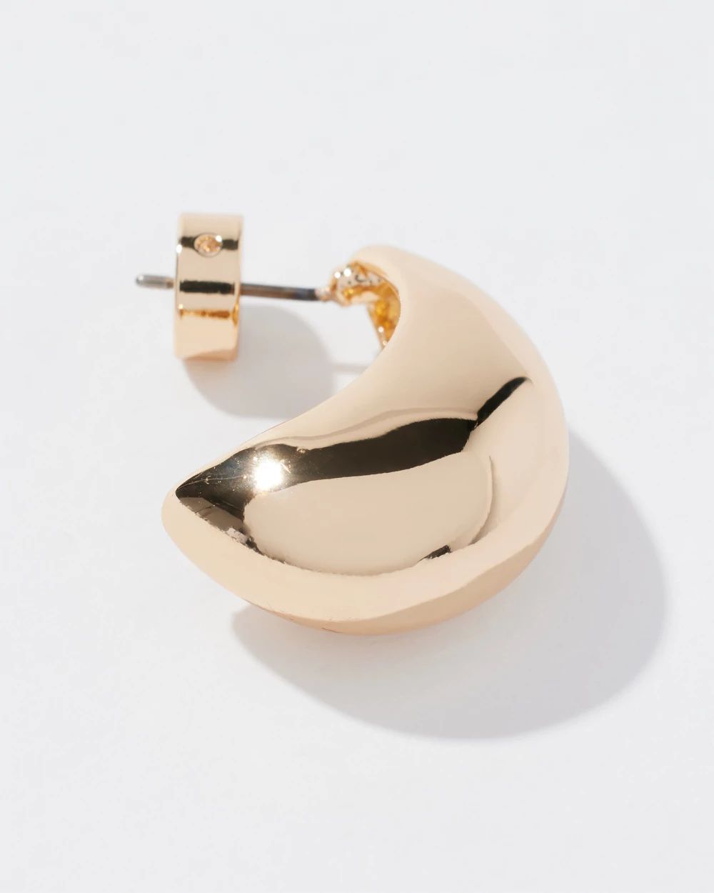 Gold Tone Huggie Hoops