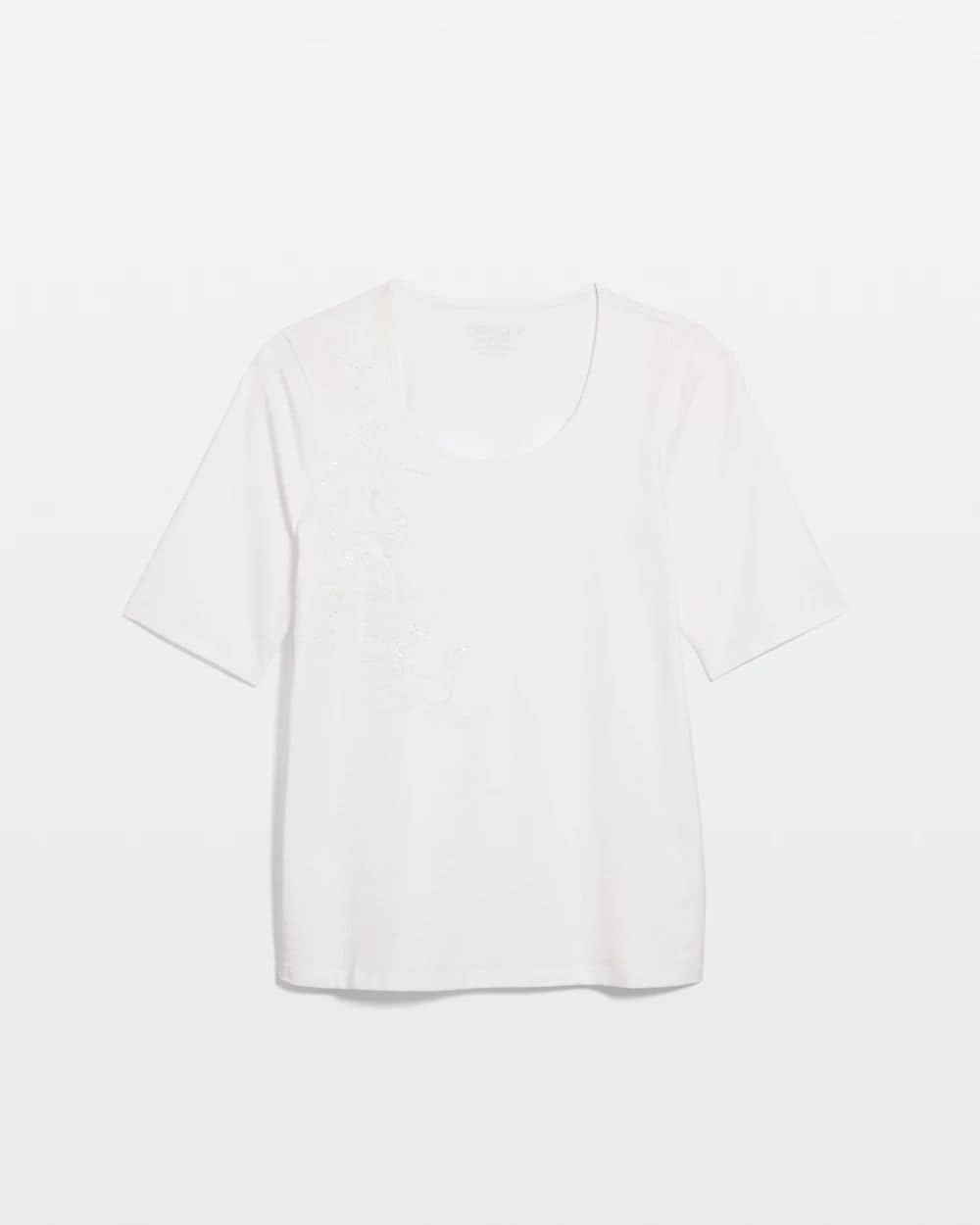 Sequin Embroidered Floral Tee