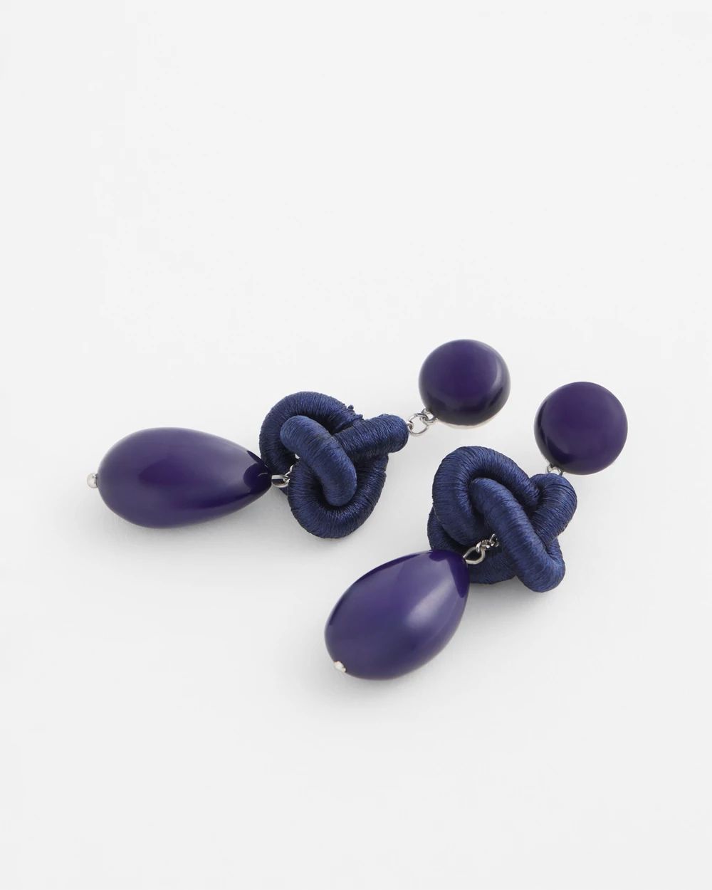 Navy Teardrop Earrings
