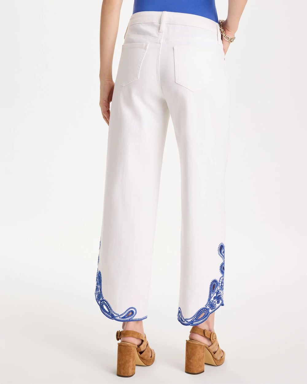 Girlfriend Wide-Leg Cutout Crop Jean click to view larger image.