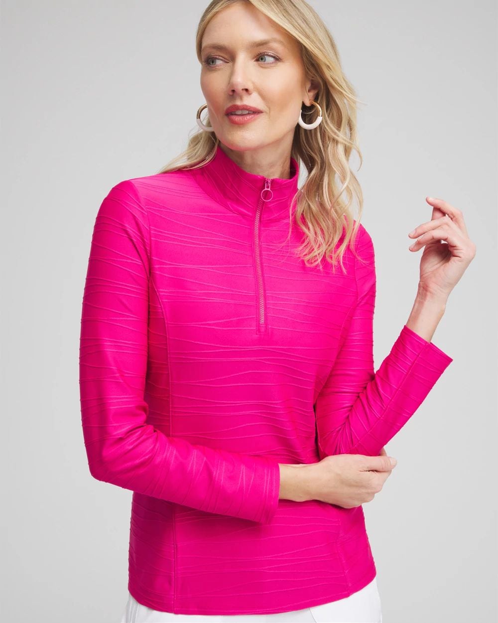 Zenergy® UPF Knit Jacquard Pullover