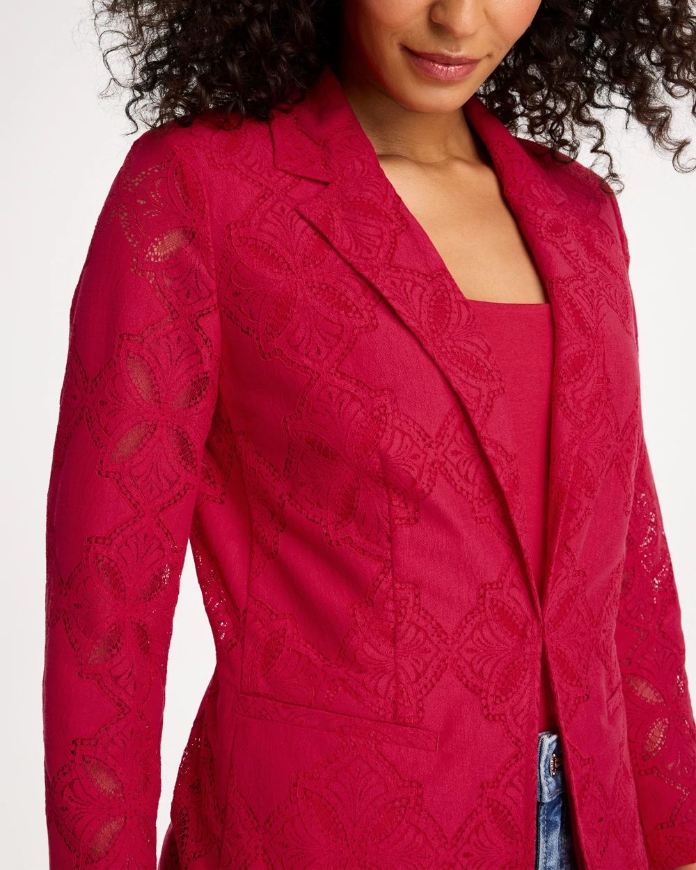 Lace Cutwork Blazer click to view larger image.