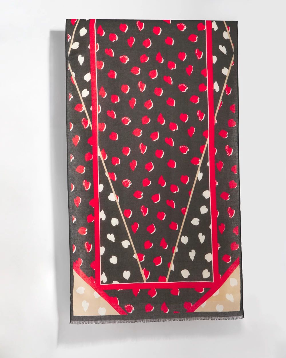 Dot Print Oblong Scarf