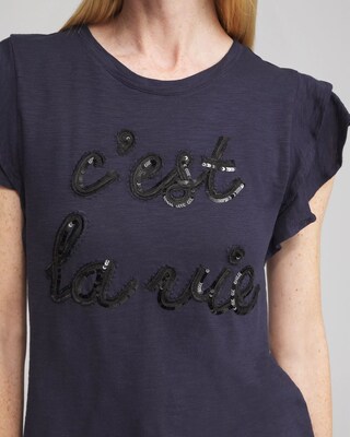 Tiered Flutter Sleeve Tee