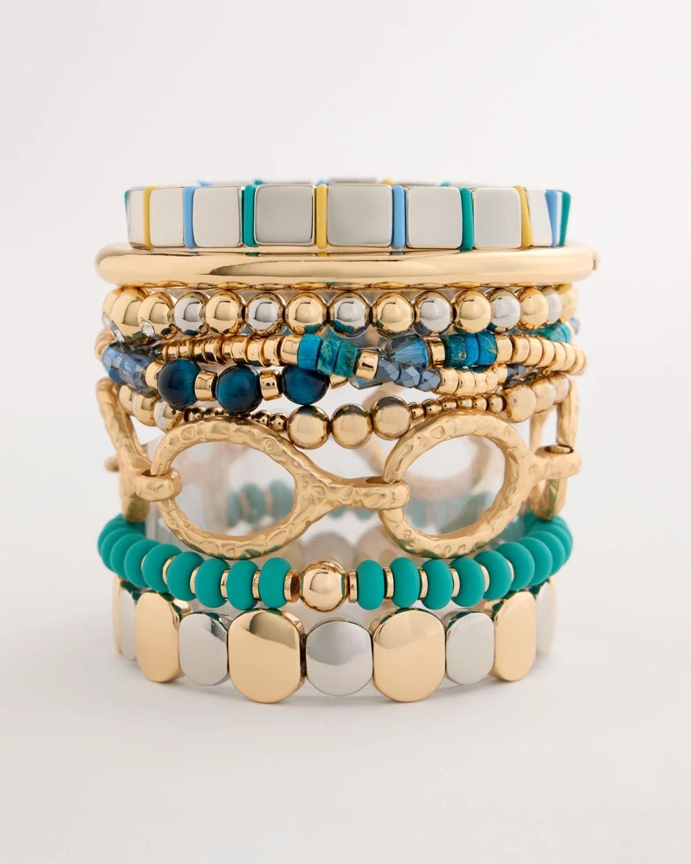 Glam Teal Slice Stretch Bracelet click to view larger image.