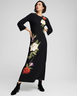 Flare Sleeve Floral Maxi Dress