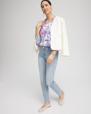 Paisley Slub Scoop Neck Tee click to view larger image.