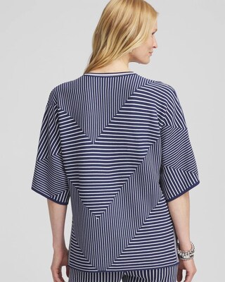 Stripe Pullover Sweater click to view larger image.