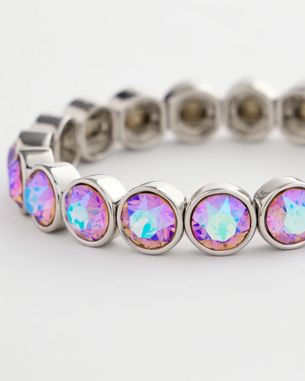 Iridescent Jeweled Stretch Bracelet