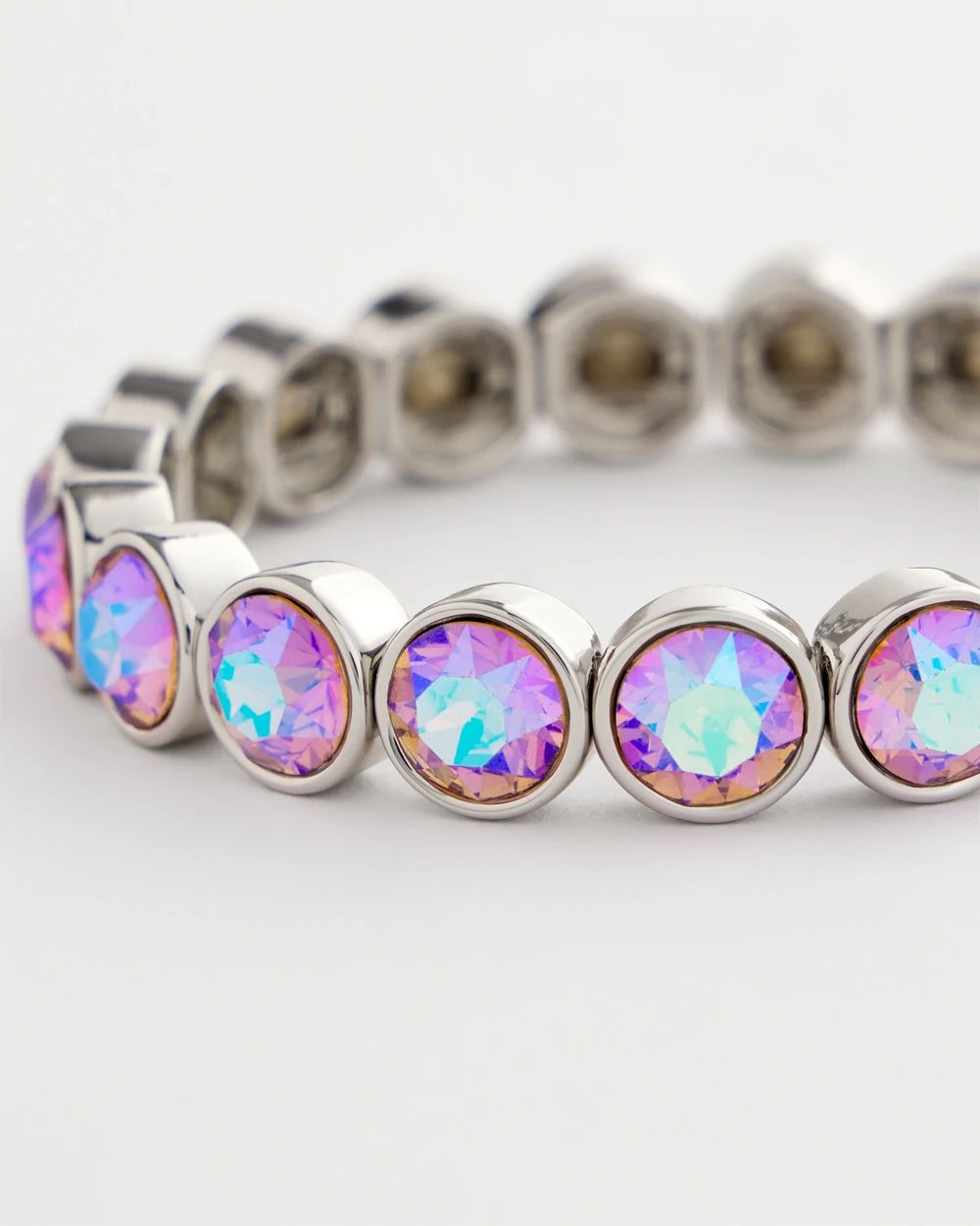 Iridescent Jeweled Stretch Bracelet
