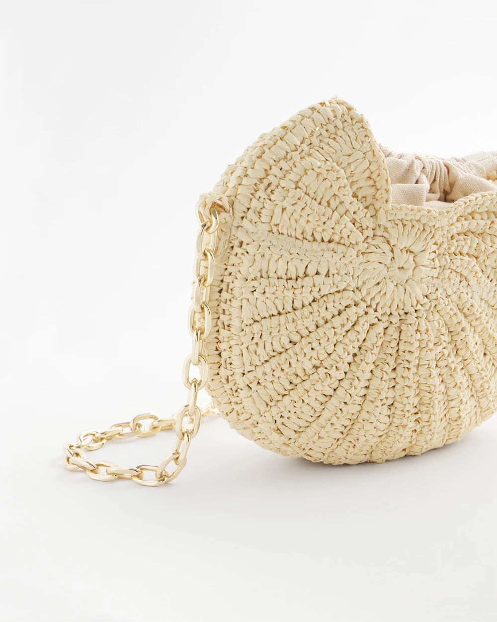 Raffia Crochet Conch Shell Bag