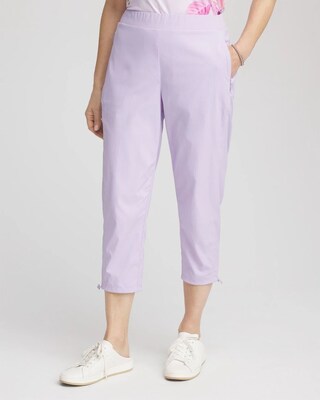 Zenergy® Striped UPF Bungee Cropped Pants click to view larger image.