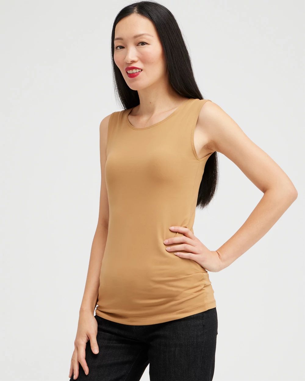 High Neck Microfiber Tank