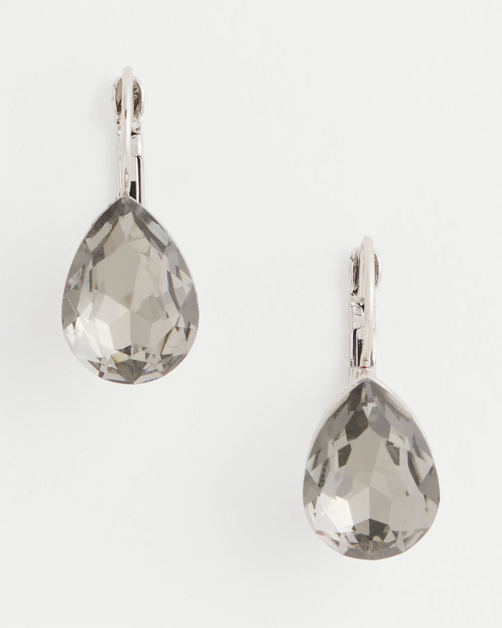 Hematite Gem Teardrop Earrings