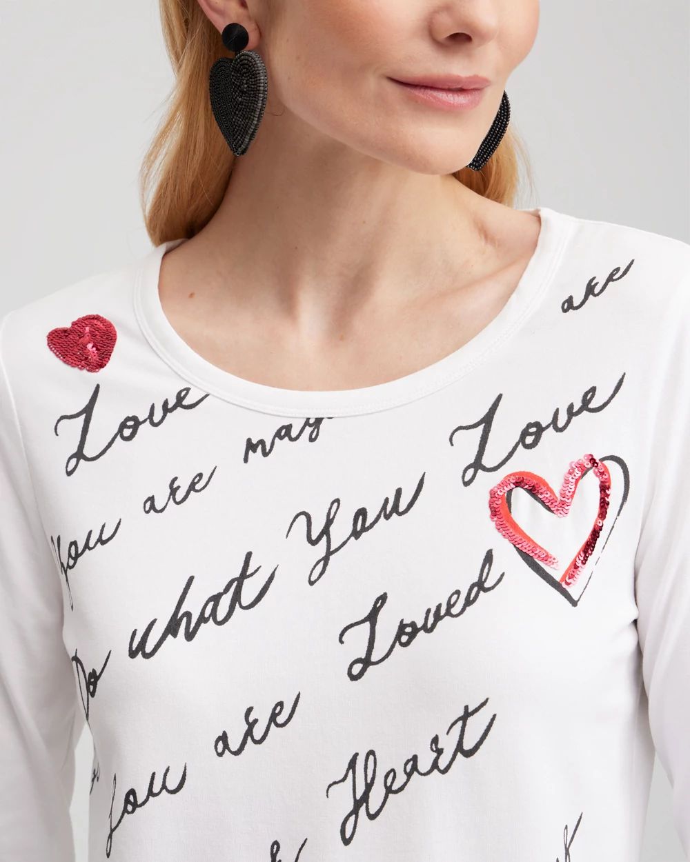 Embroidered Love Note Tee click to view larger image.