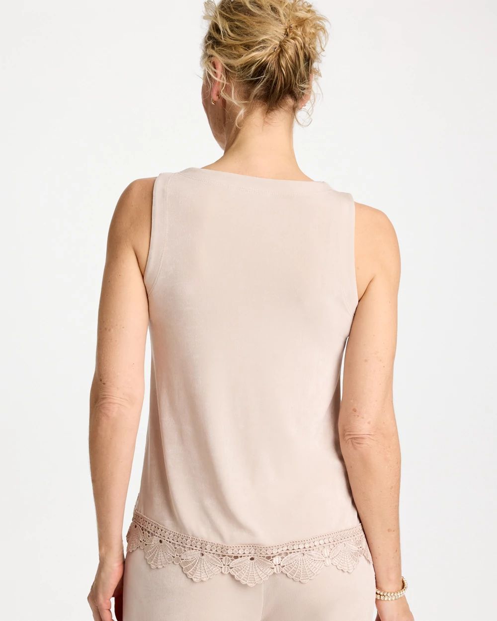 Travelers™ Scallop Lace Tank click to view larger image.