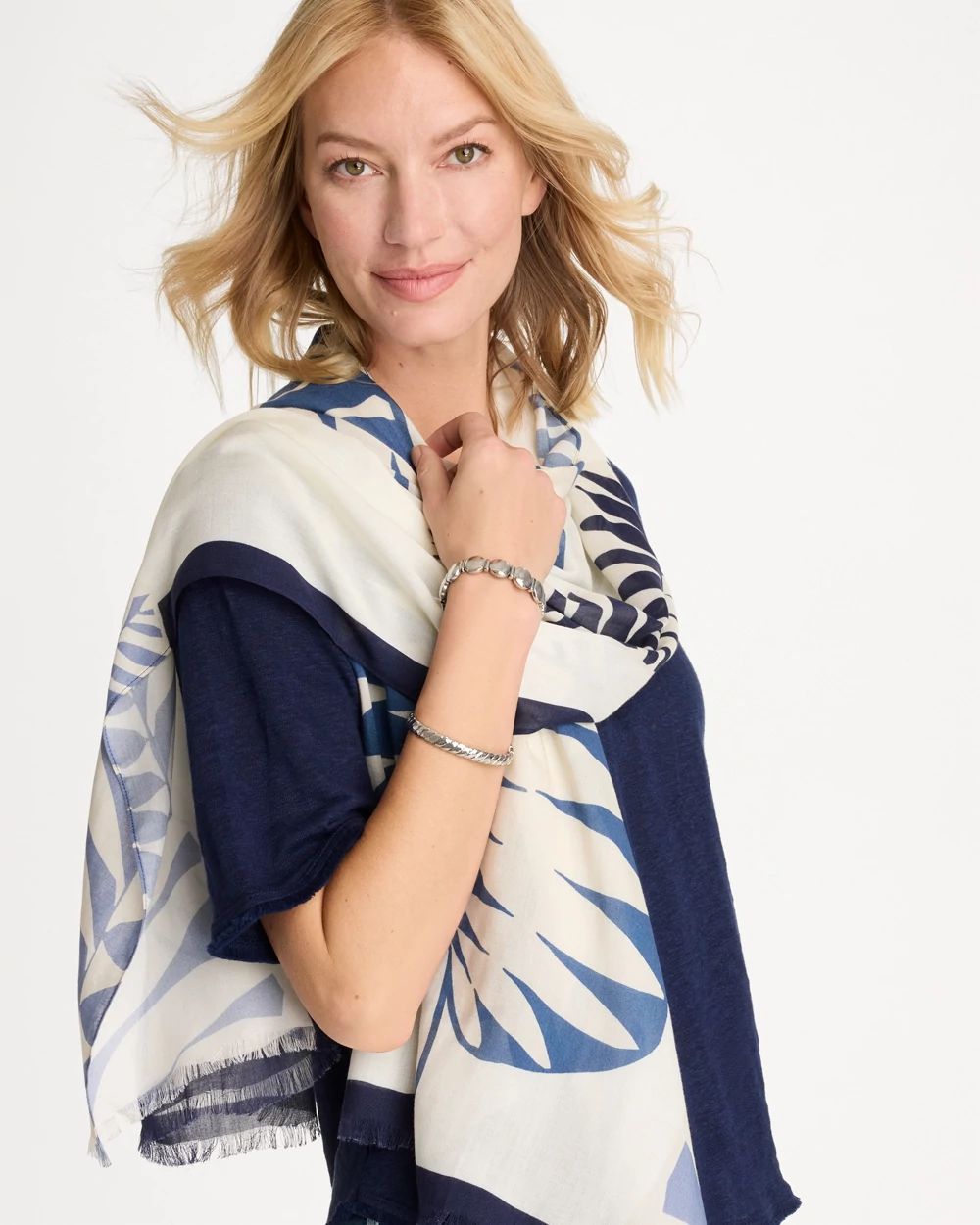 Palm Frond Oblong Scarf