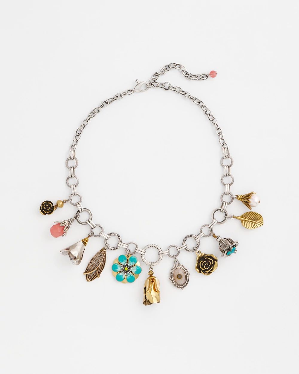 Cherry Quartz Pearl Charm Necklace