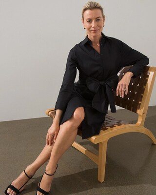 Black Label Tie Front Dress