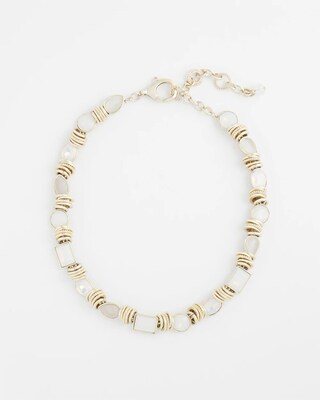 Faux Opal Beaded Necklace