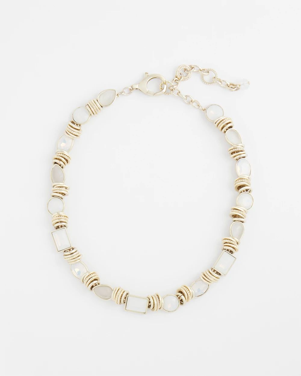 Faux Opal Beaded Necklace