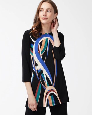 Travelers Placed Print Top