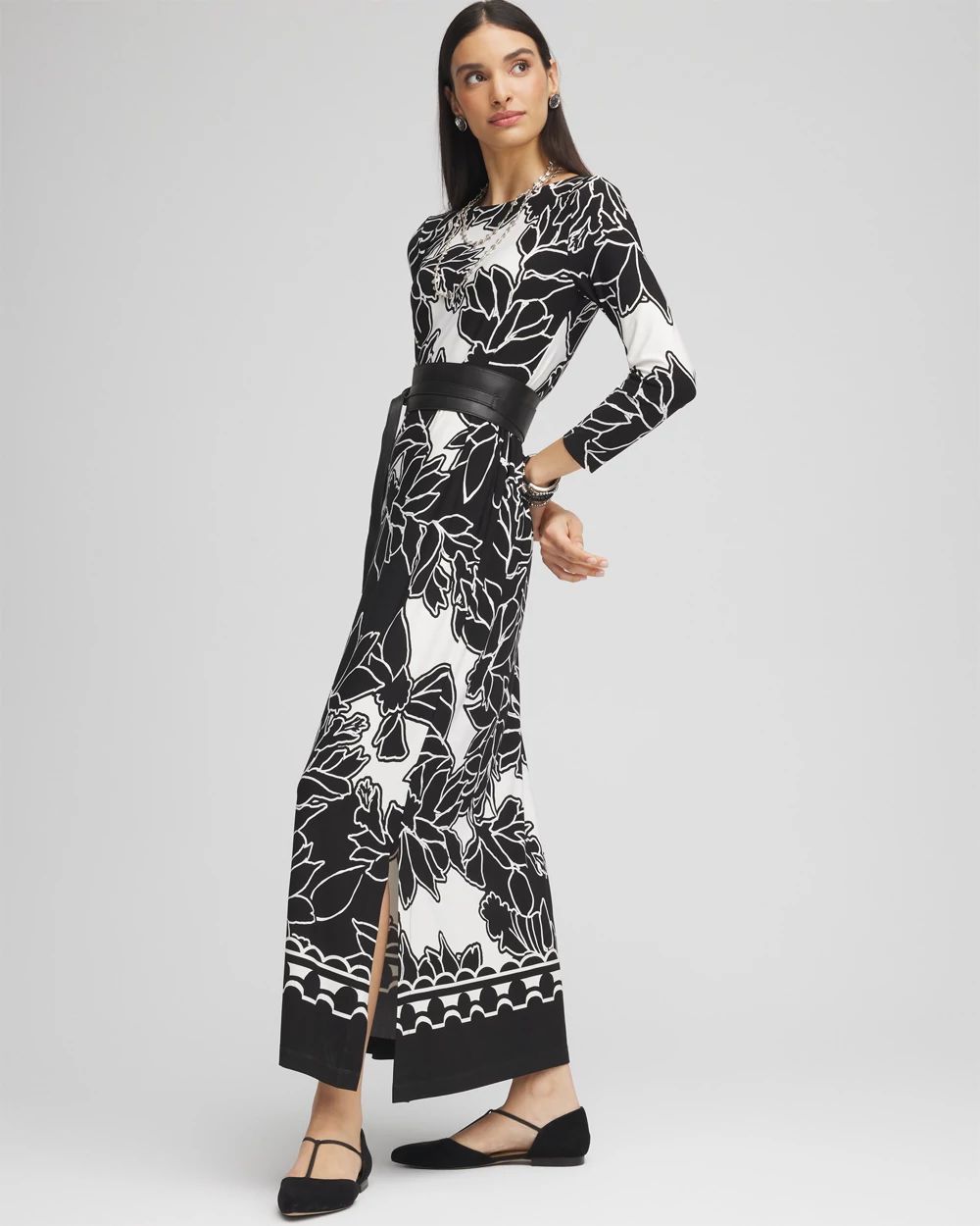 Bateau-Neck Jersey Maxi Dress