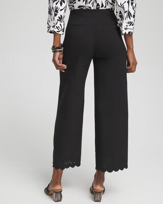 Brigitte Embroidered Wide Leg Cropped Pants click to view larger image.