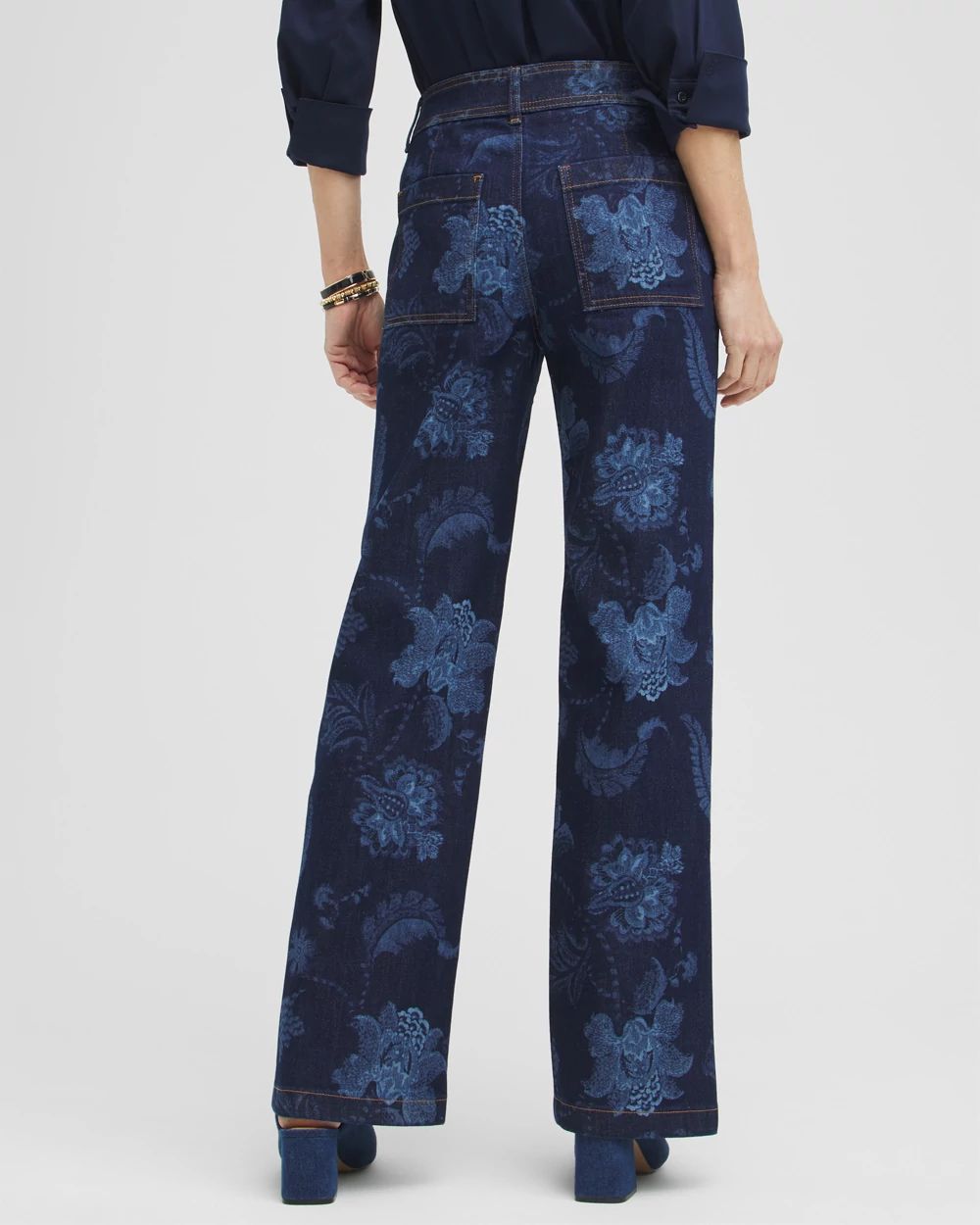 Floral Laser Print Trouser Jeans