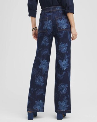 Floral Laser Print Trouser Jeans
