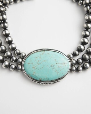 Turquoise Howlite Pendant Necklace