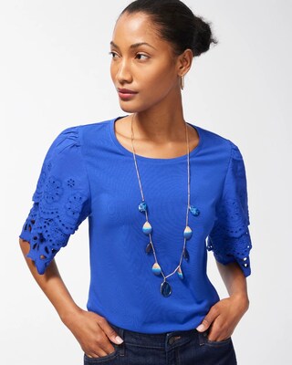 Blue & Gold Tone Necklace