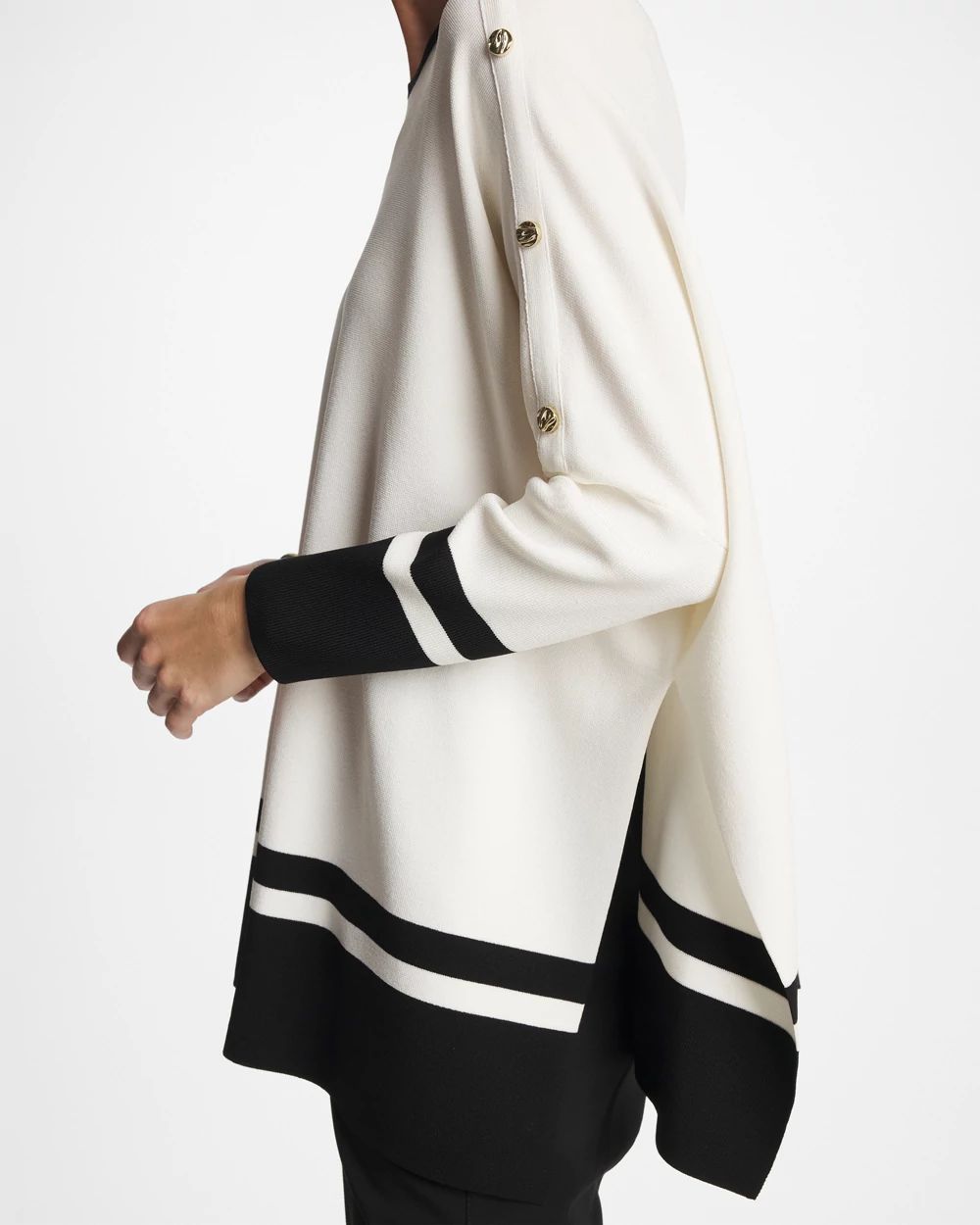 Button Detail Poncho