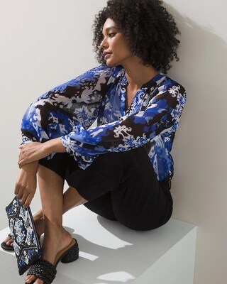Blue Ikat Shirt