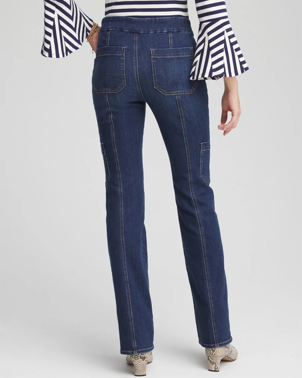 Pull-On Utility Bootcut Jeans