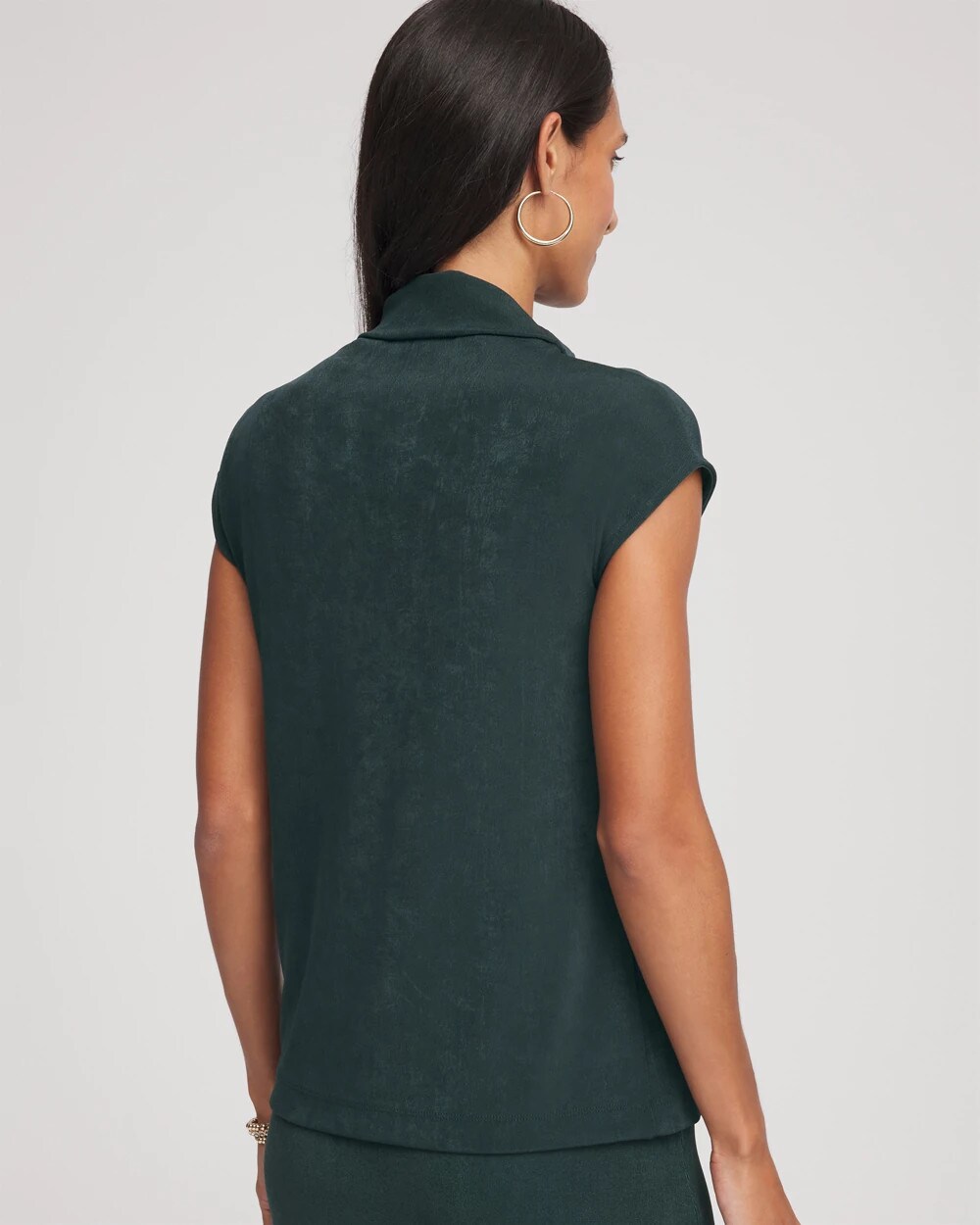 Travelers™ Mockneck Cap-Sleeve Top