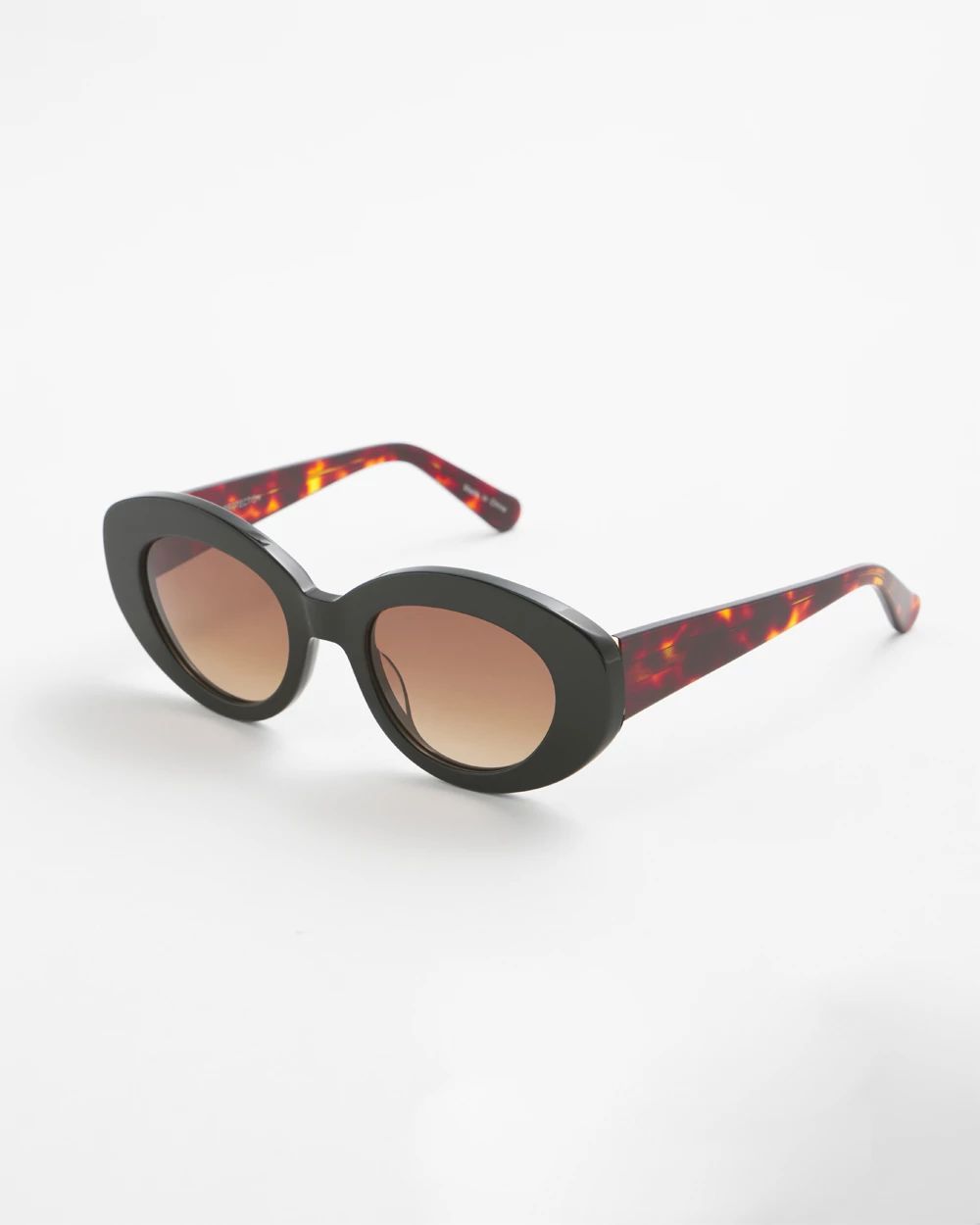 Black & Tort Print Sunglasses