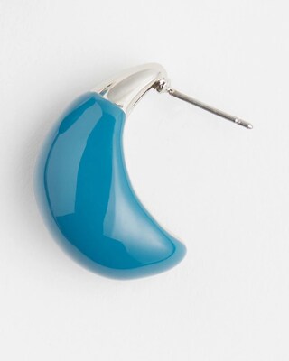 No Droop™ Blue Dipped Huggie Hoops