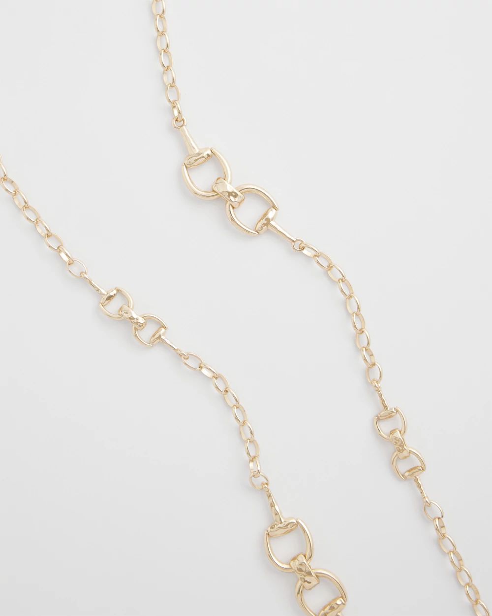 Equestrian Horsebit Long Link Necklace click to view larger image.