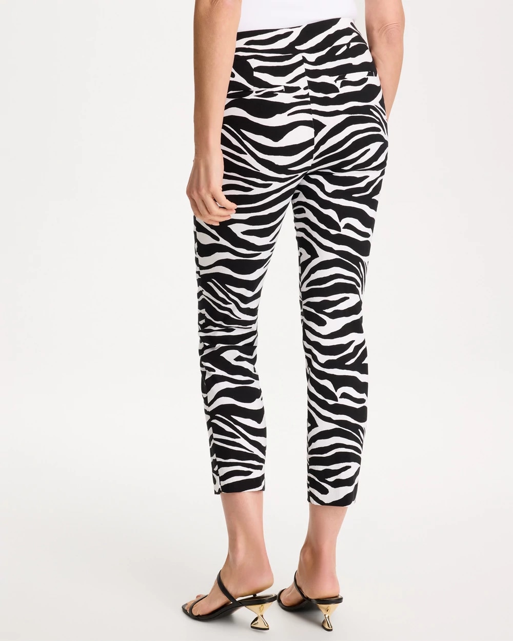 Petite Zebra Brigitte™ Slim Pull-On Crop Pant