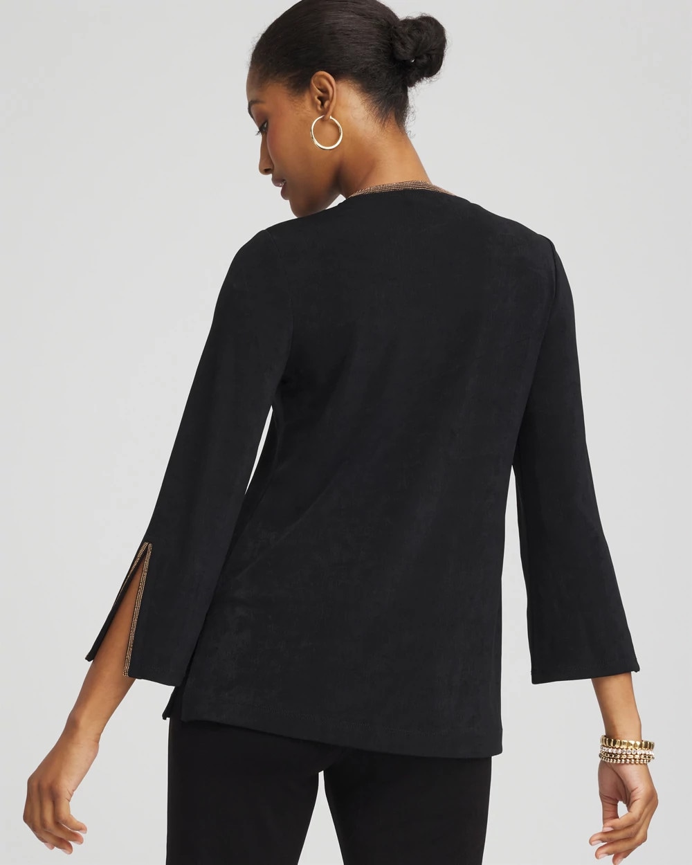 Travelers™ Embellished V-Neck Flutter Sleeve Tunic