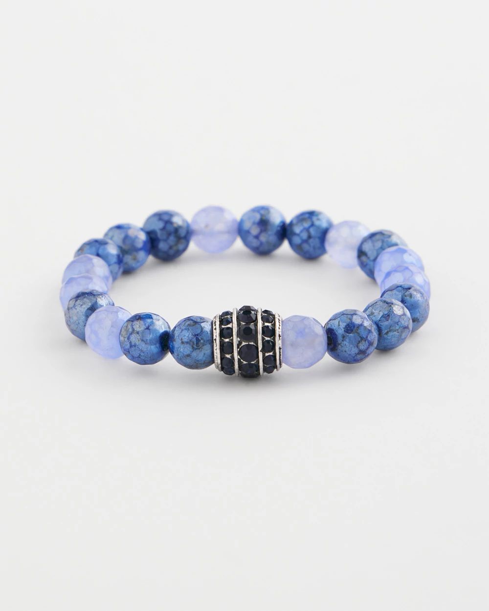 Blue Beaded Pavé Bracelet