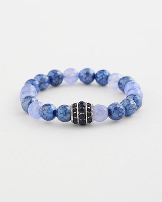 Blue Beaded Pavé Bracelet